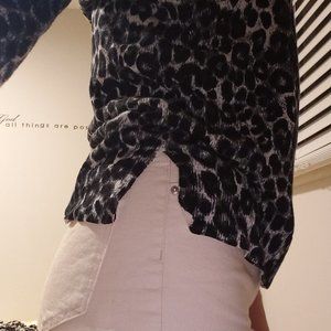 4/$20 Long Sleeve Black/White/Gray Cheetah Print